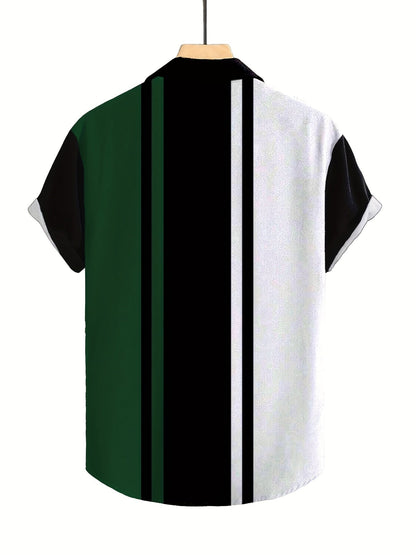 Men's Striped Shirt - Collared Short Sleeve – view 14