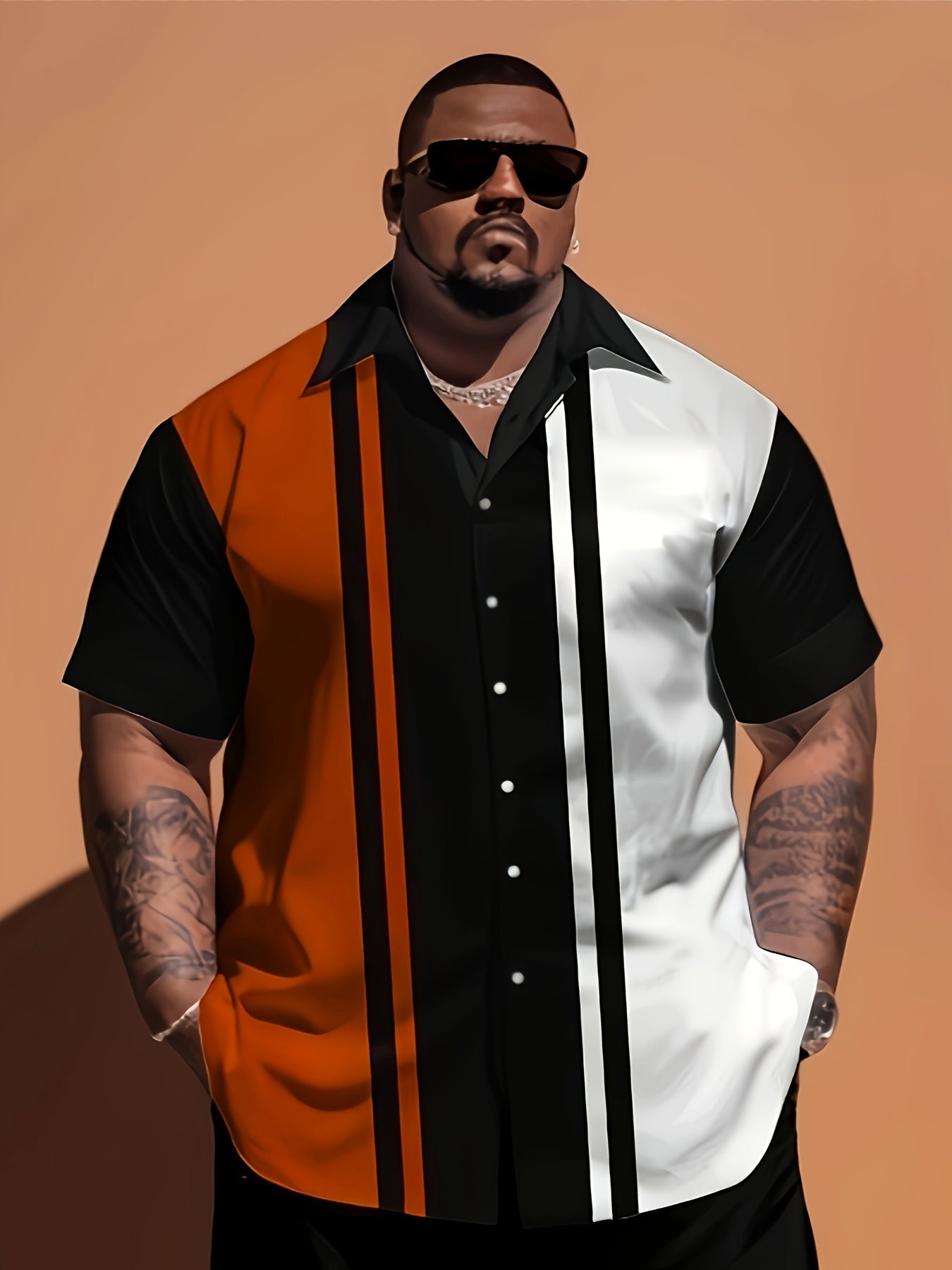 Men's Striped Shirt - Collared Short Sleeve – view 16