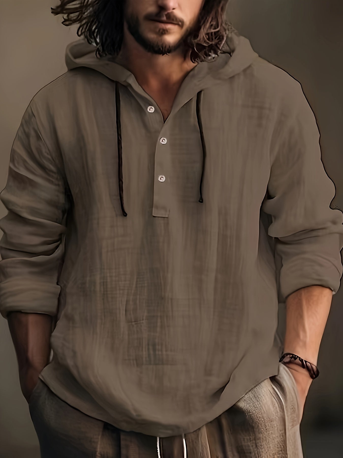 Men's Sweatshirt - Long Sleeve Hooded – view 6