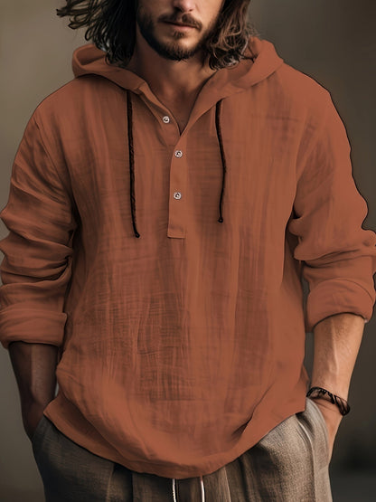 Men's Sweatshirt – Men's fern green Cotton Long-Sleeve Shirt – view 7