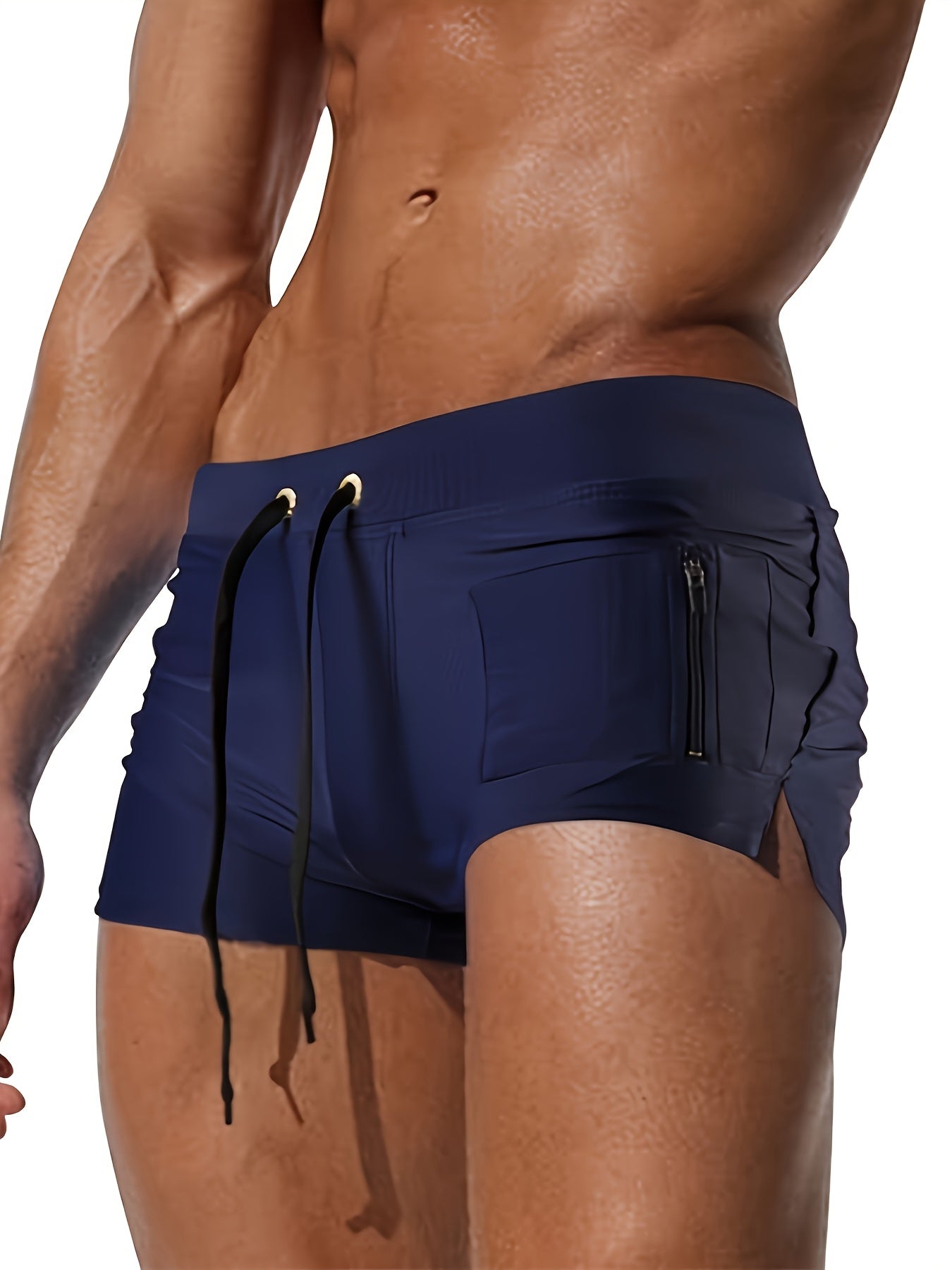 Men's Swim Trunks - Quick Dry Pool Style – Black option – view 2