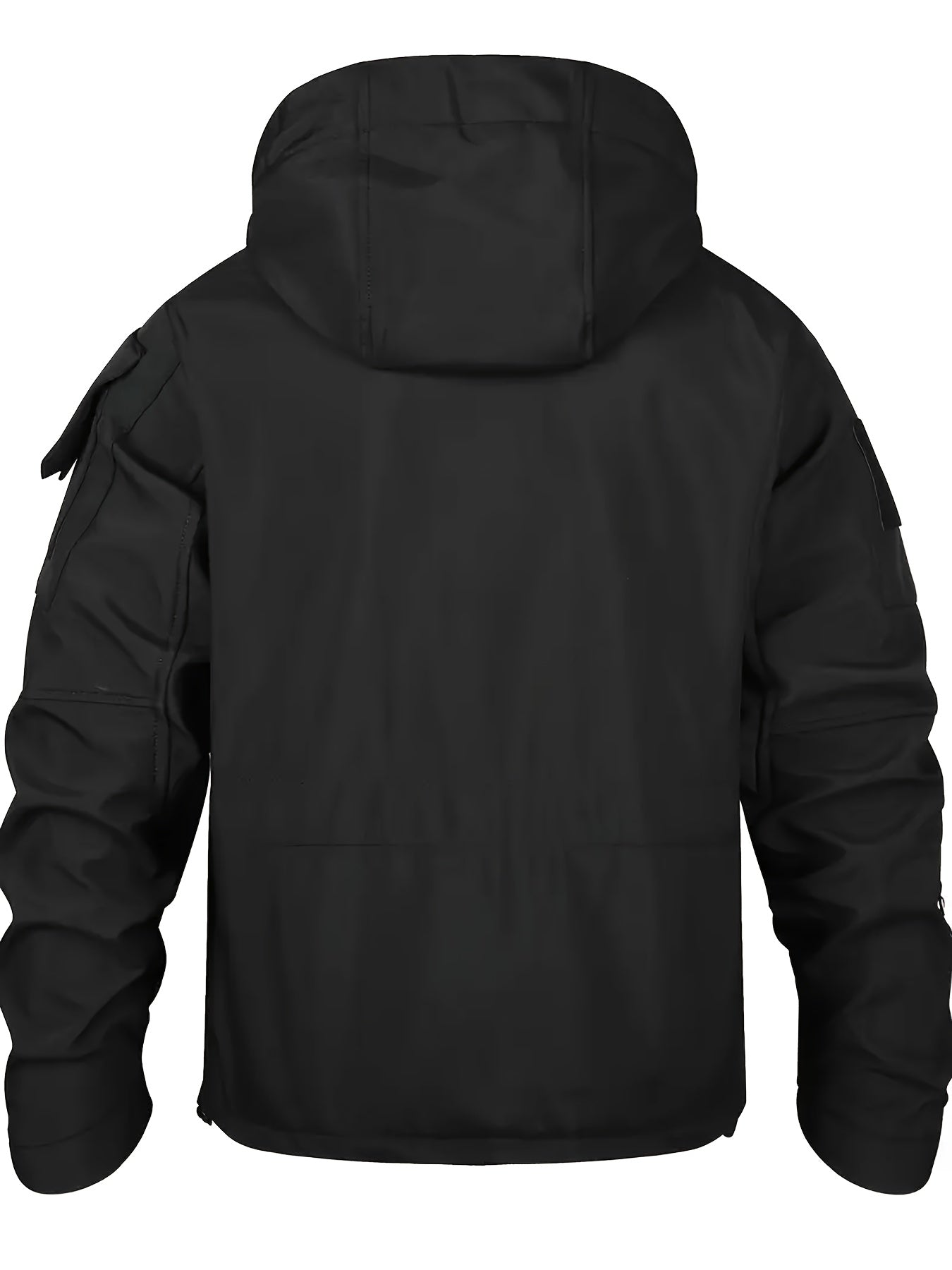 Men's Tactical Softshell Jacket - Hooded Multi-Pocket Windbreaker – view 7