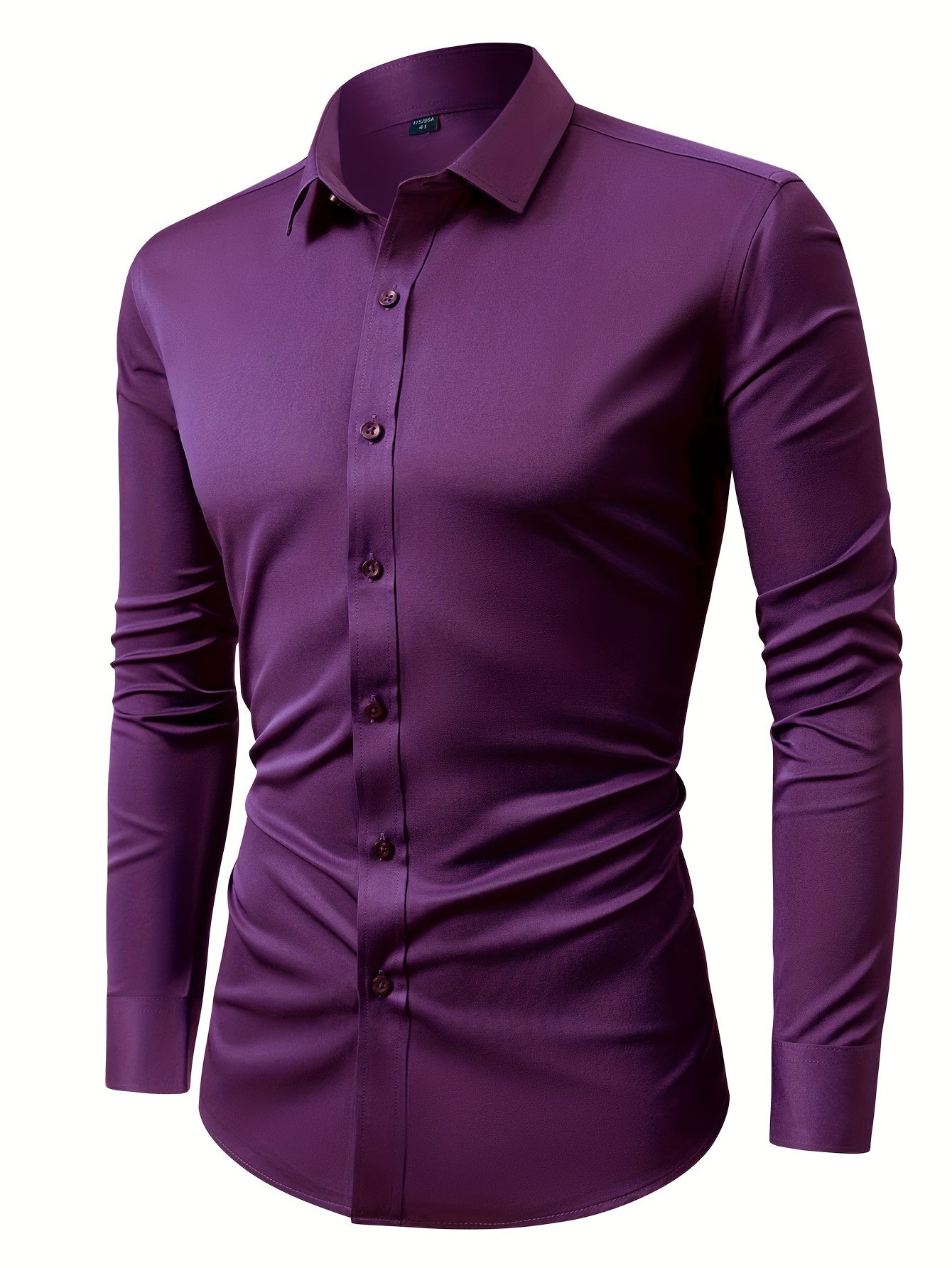 Men's Textured Long Sleeve Dress Shirt - Wrinkle Resistant – view 9