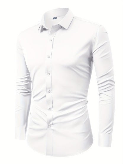 Men's Textured Long Sleeve Dress Shirt - Wrinkle Resistant – view 17