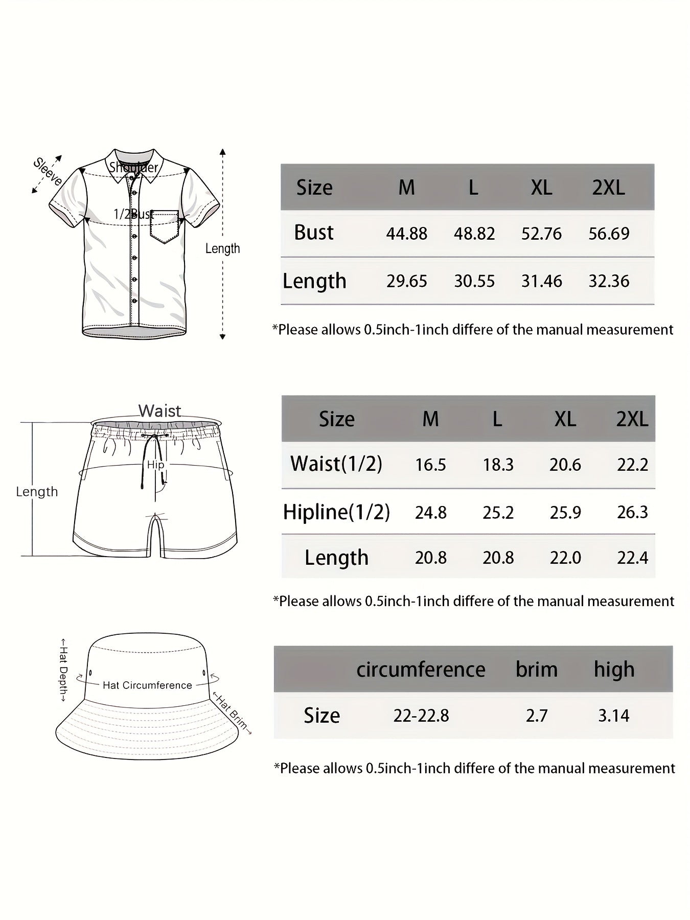 Men's Three-Piece Beach Outfit Set - Resort Print Summer Style – view 3