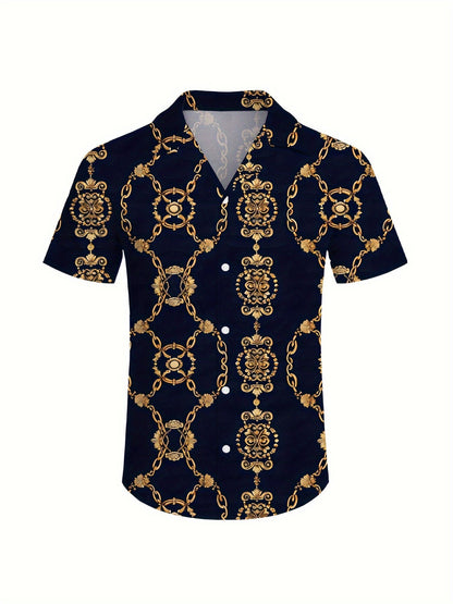 Men's Three-Piece Beach Outfit Set - Resort Print Summer Style – view 4