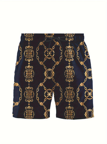 Men's Three-Piece Beach Outfit Set - Resort Print Summer Style – view 10