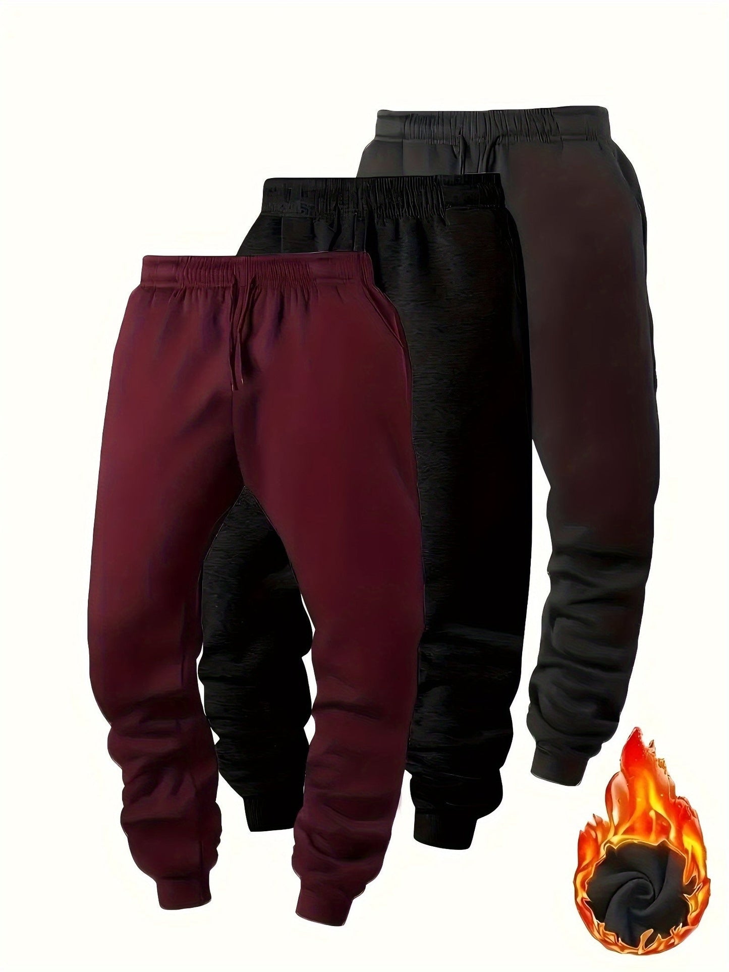Men's Track Pants - Drawstring Waist With Pockets – Black option – view 2