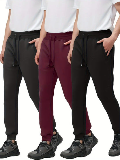 Men's Track Pants - Drawstring Waist With Pockets – Black option – view 3
