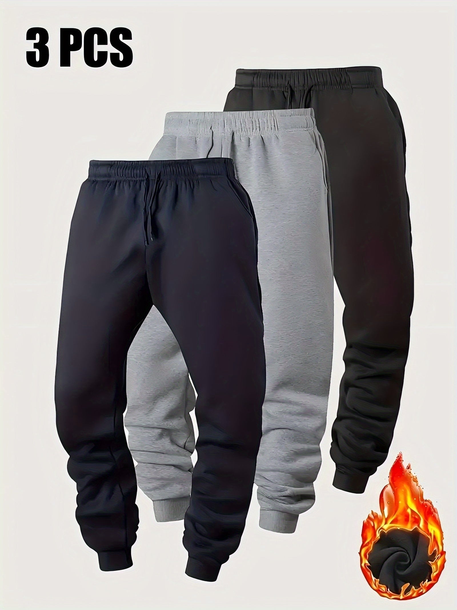 Men's Track Pants - Drawstring Waist With Pockets – Black option – view 8