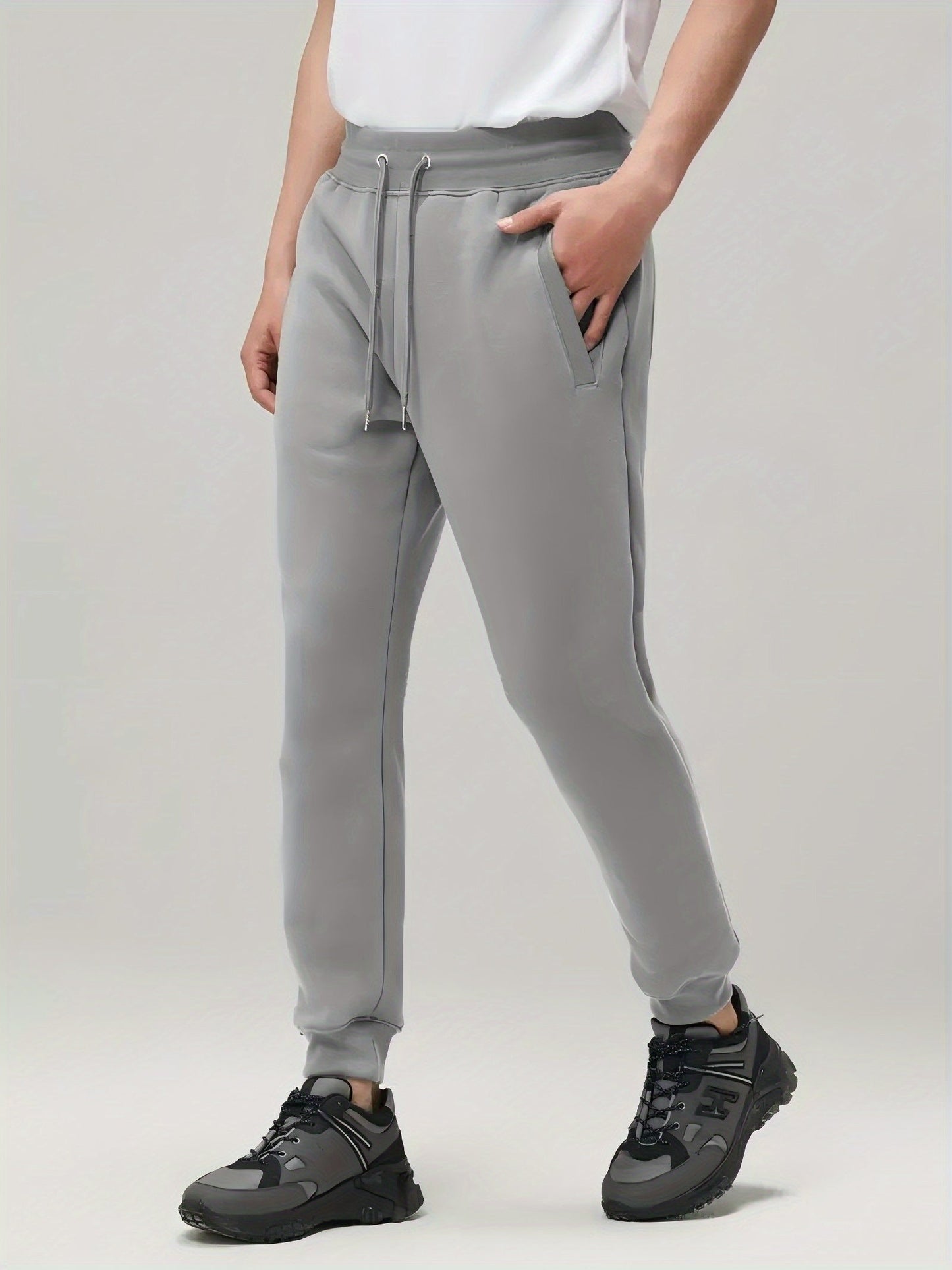 Men's Track Pants - Drawstring Waist With Pockets – Black option – view 10