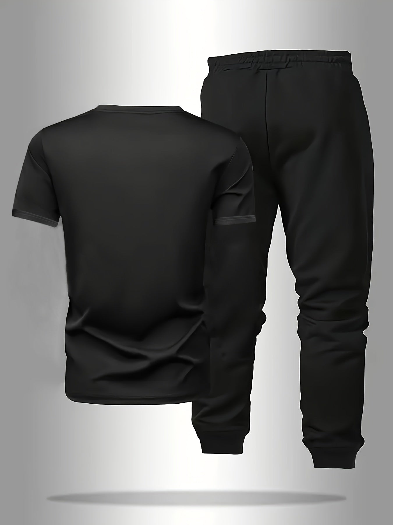 Men's Tracksuit Jacket and Pants Set - Coordinated Summer Style – Black option – main product image