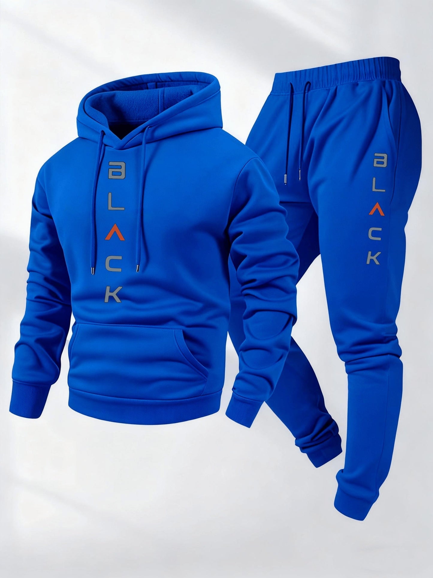 Men's Tracksuit Jacket and Pants Set - Letter Print Cold-Weather Style – view 15