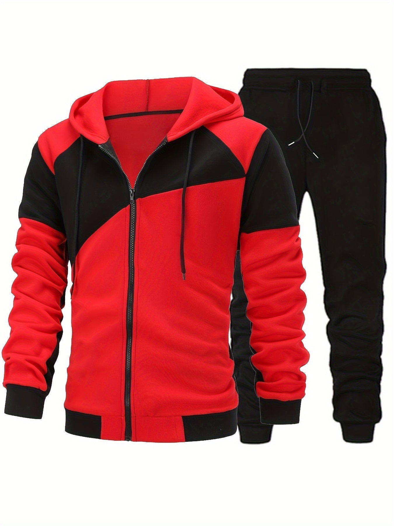 Men's Tracksuit Jacket and Pants Set - Patriotic Print – Gray option – view 2