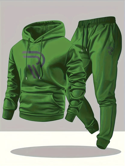 Men's Tracksuit Jacket and Pants Set - Patriotic Print Cold-Weather Style – view 4