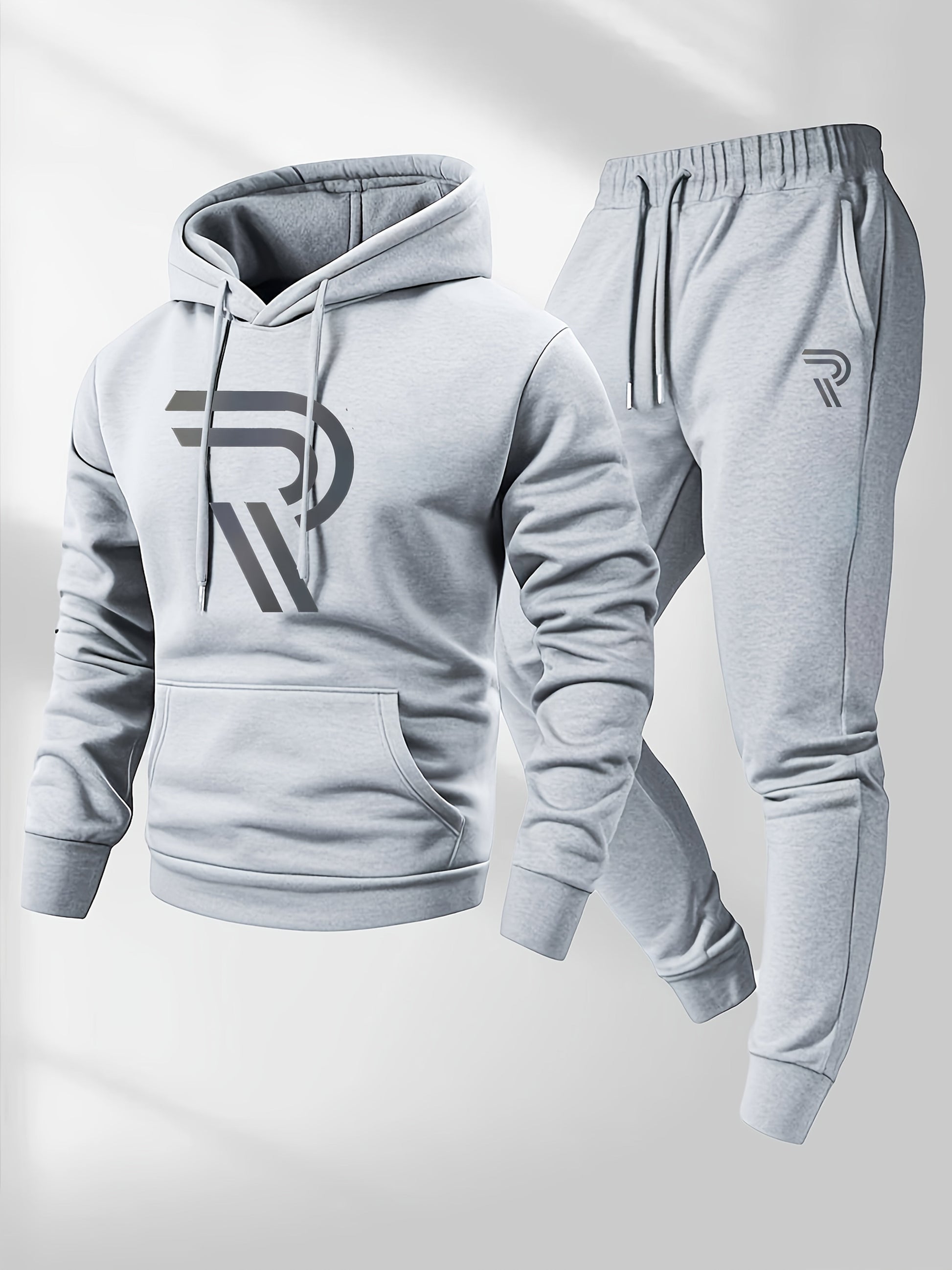 Men's Tracksuit Jacket and Pants Set - Patriotic Print Cold-Weather Style – view 10