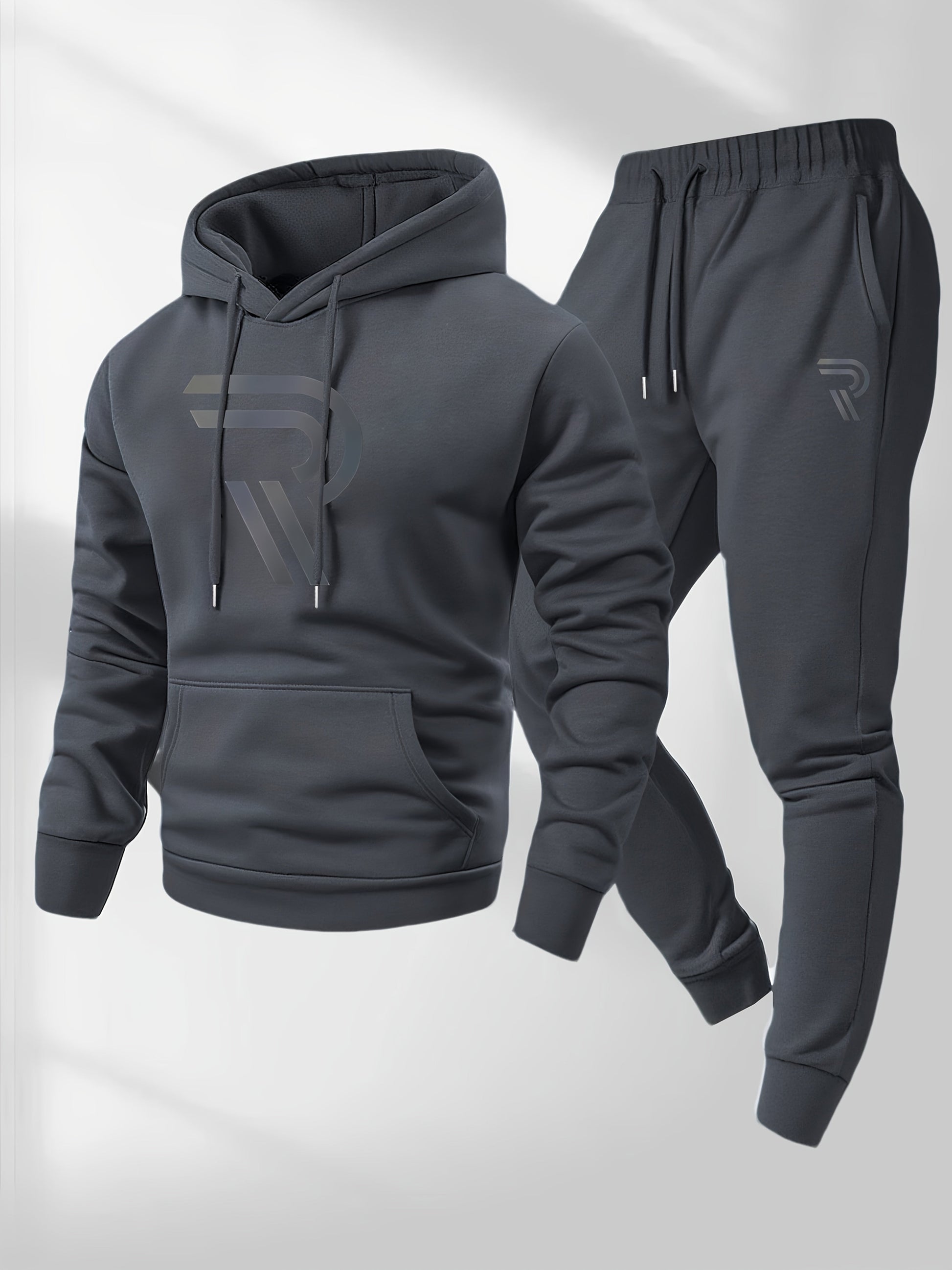 Men's Tracksuit Jacket and Pants Set - Patriotic Print Cold-Weather Style – view 11