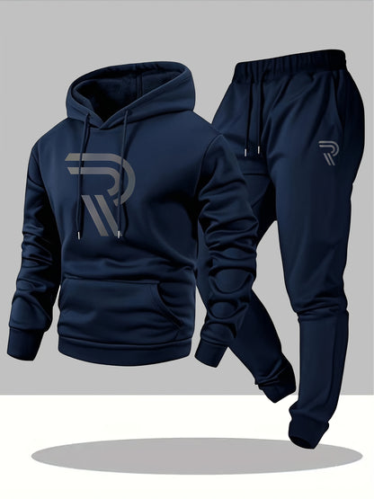 Men's Tracksuit Jacket and Pants Set - Patriotic Print Cold-Weather Style – view 13