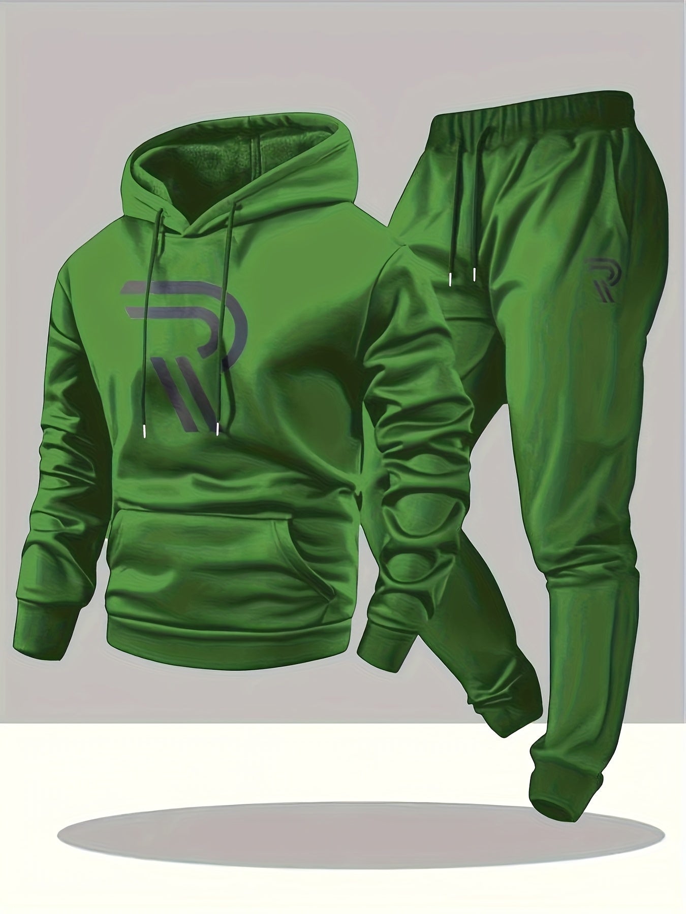 Men's Tracksuit Jacket and Pants Set - Patriotic Print Cold-Weather Style – view 15