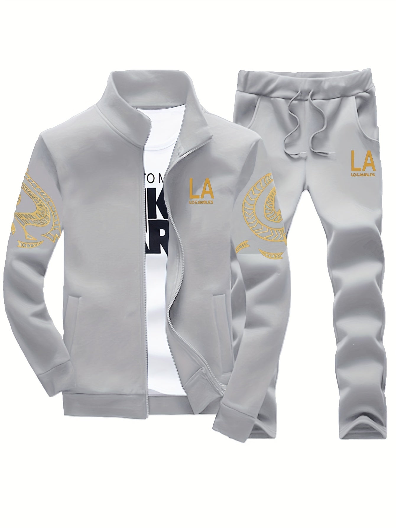 Men's Tracksuit Jacket and Pants Set - Striped – view 6