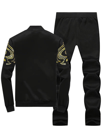 Men's Tracksuit Jacket and Pants Set - Striped – view 9
