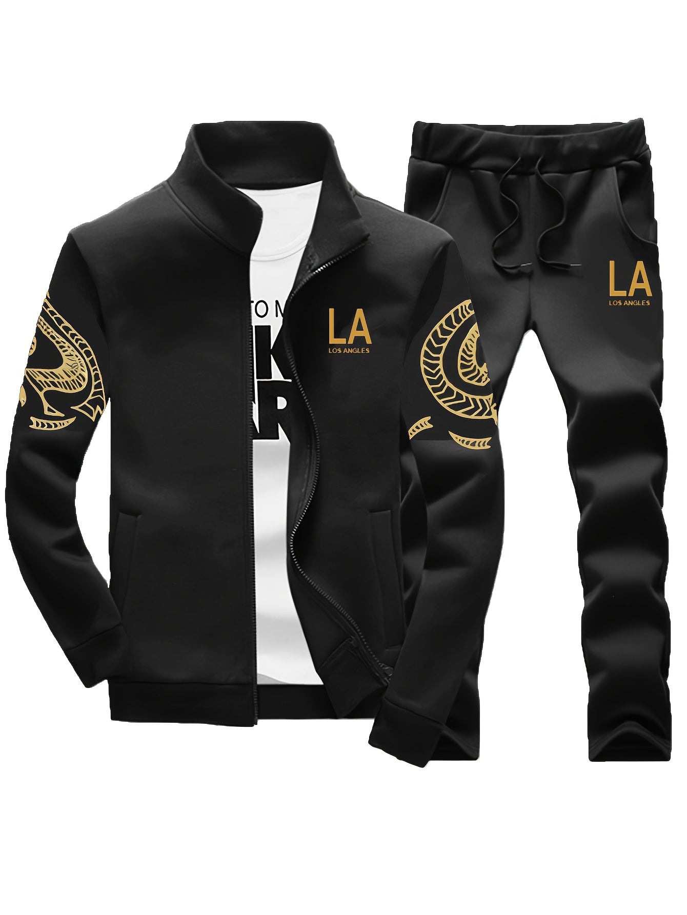 Men's Tracksuit Jacket and Pants Set - Striped – view 10