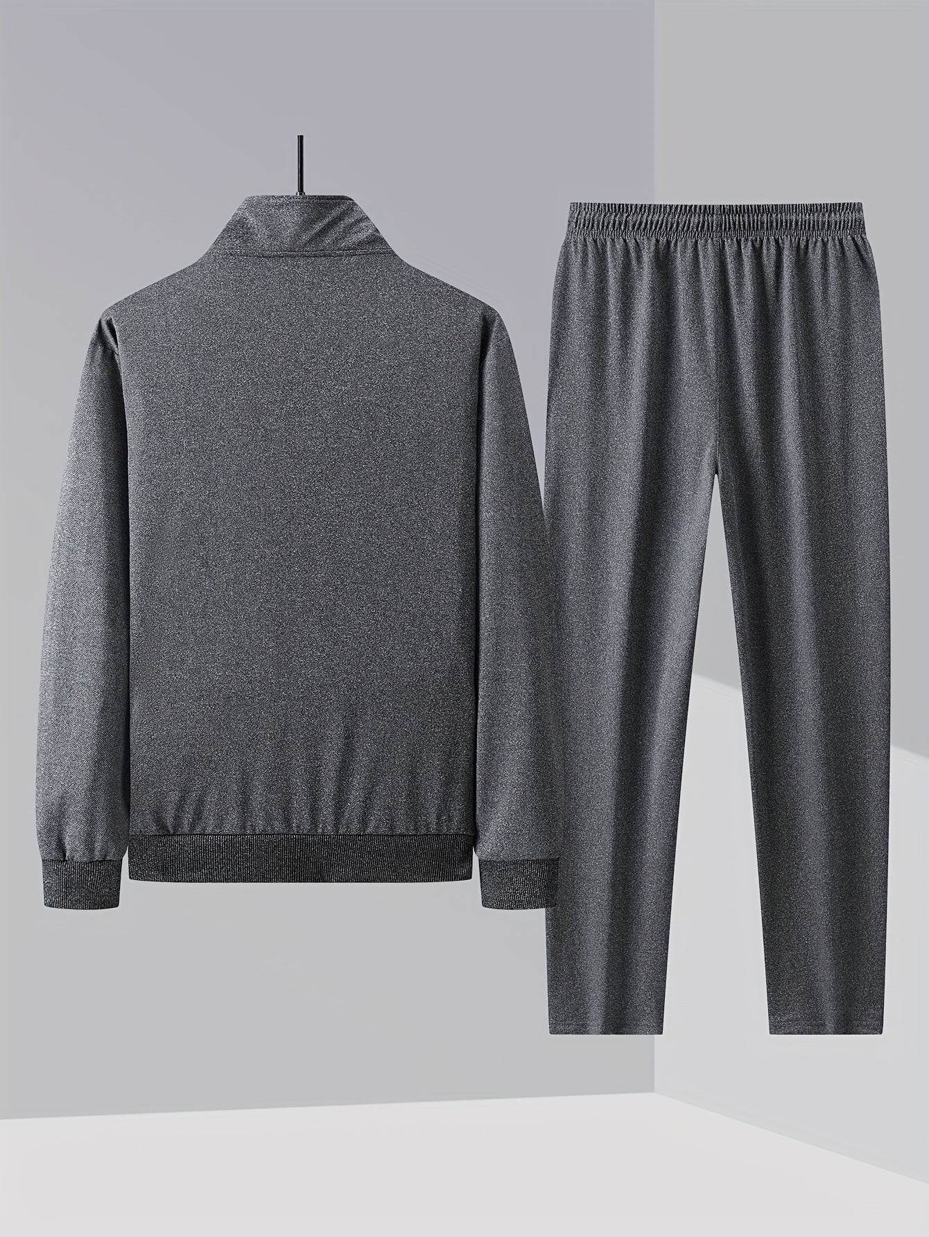 Men's Tracksuit Jacket and Pants Set - Zip Detail – view 3