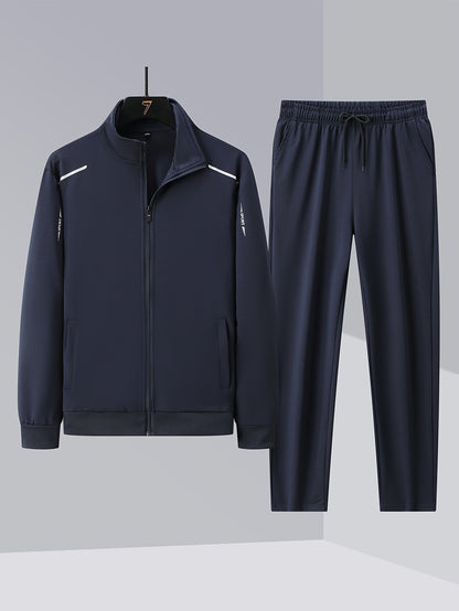 Men's Tracksuit Jacket and Pants Set - Zip Detail – view 7