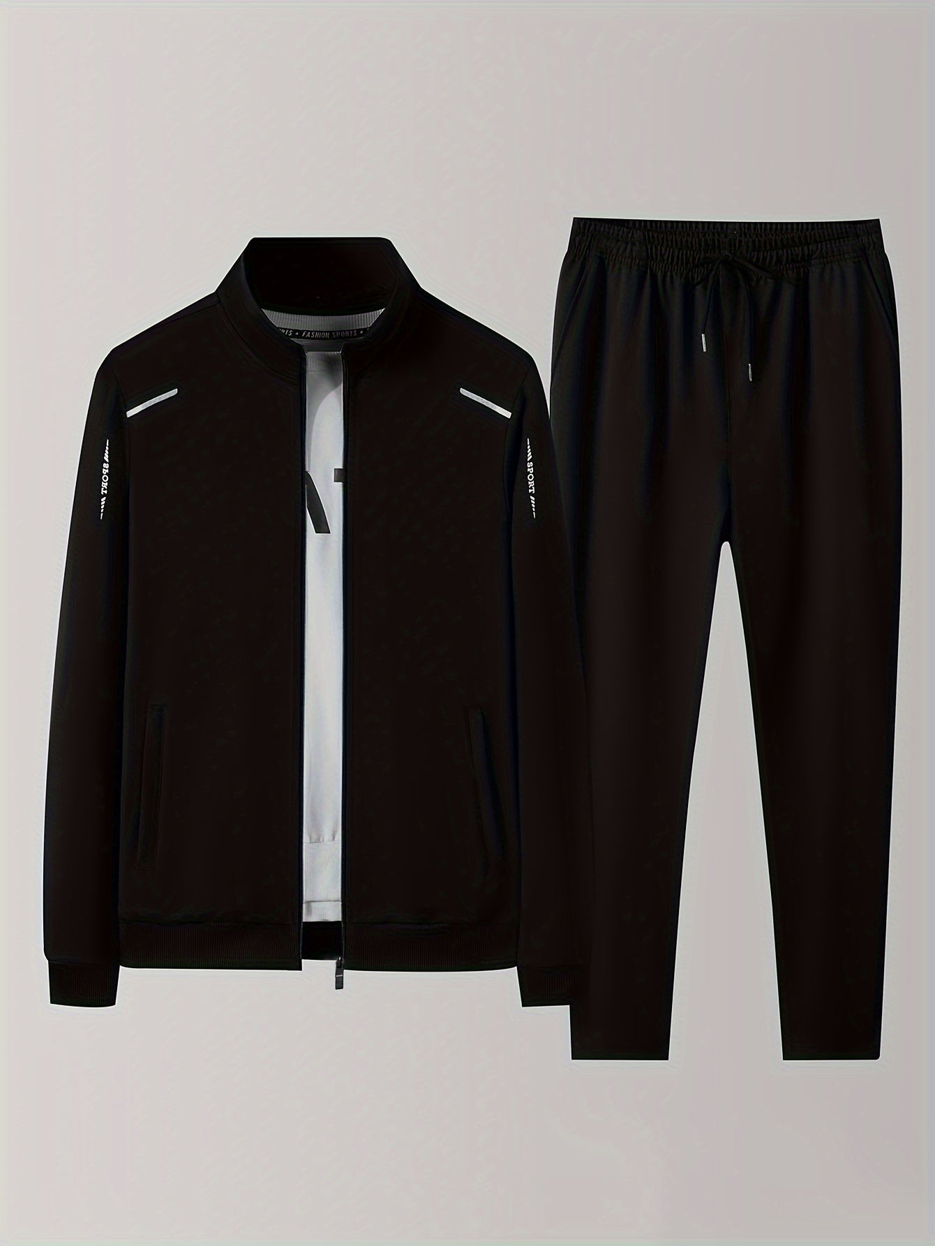 Men's Tracksuit Jacket and Pants Set - Zip Detail – view 9