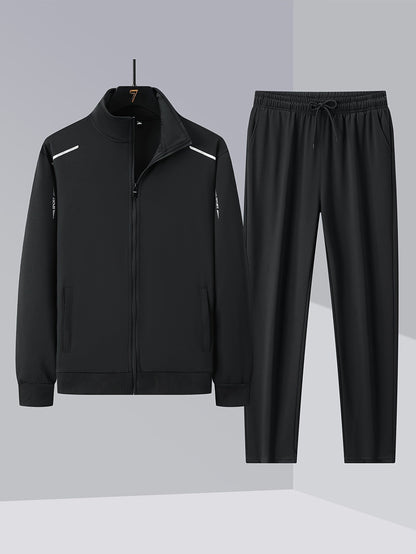 Men's Tracksuit Jacket and Pants Set - Zip Detail – view 11