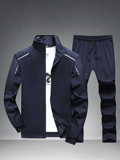 Men's Tracksuit Jacket and Pants Set - Zip Detail – view 13