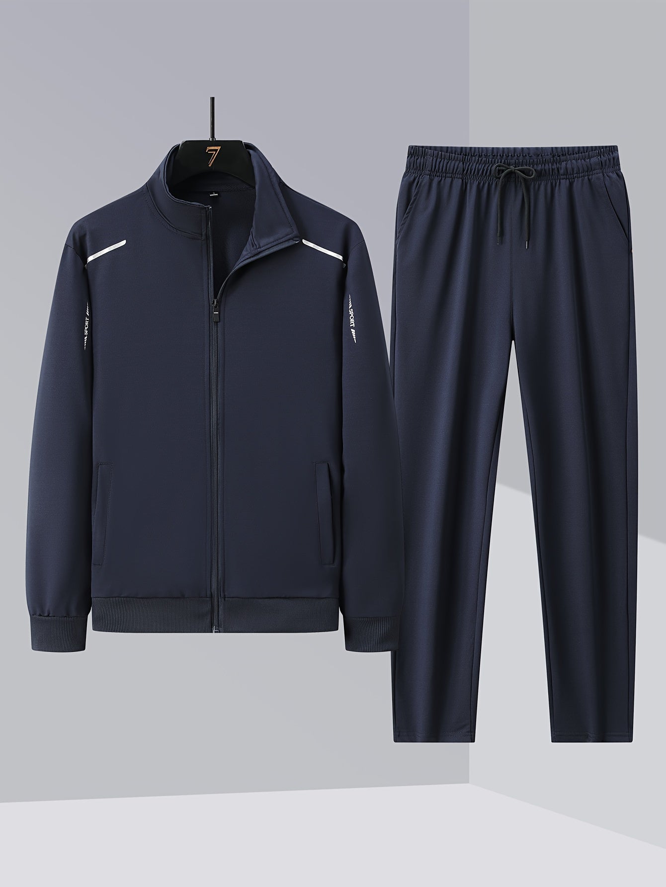 Men's Tracksuit Jacket and Pants Set - Zip Detail – view 14