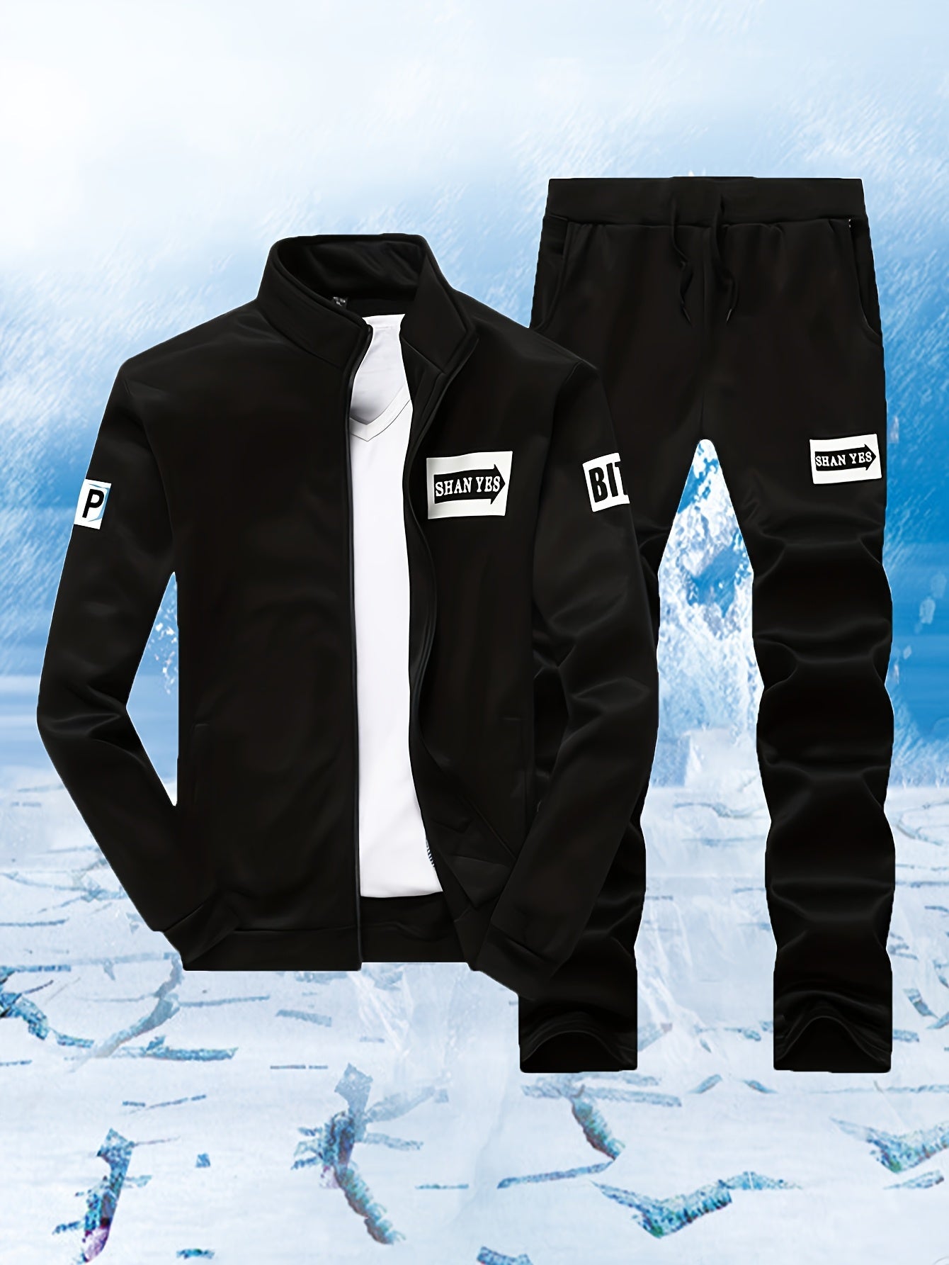Men's Tracksuit Jacket and Pants Set - Zip Detail Everyday Classic Edition – view 8
