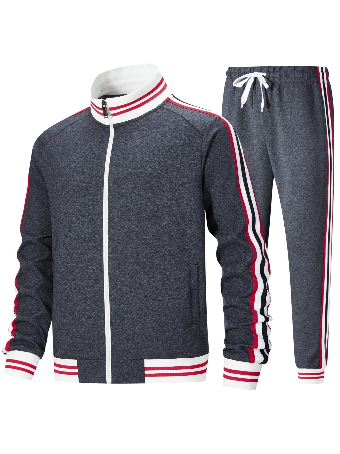 Men's Tracksuit Jacket and Pants Set - Zip Detail Everyday Urban Edition – view 2