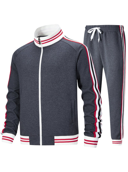 Men's Tracksuit Jacket and Pants Set - Zip Detail Everyday Urban Edition – view 2