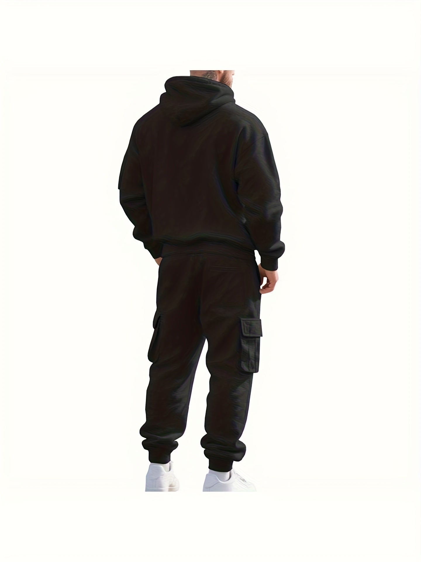 Men's Tracksuit – Men's Space Gray Polyester Long-Sleeve Outfit Set – view 7