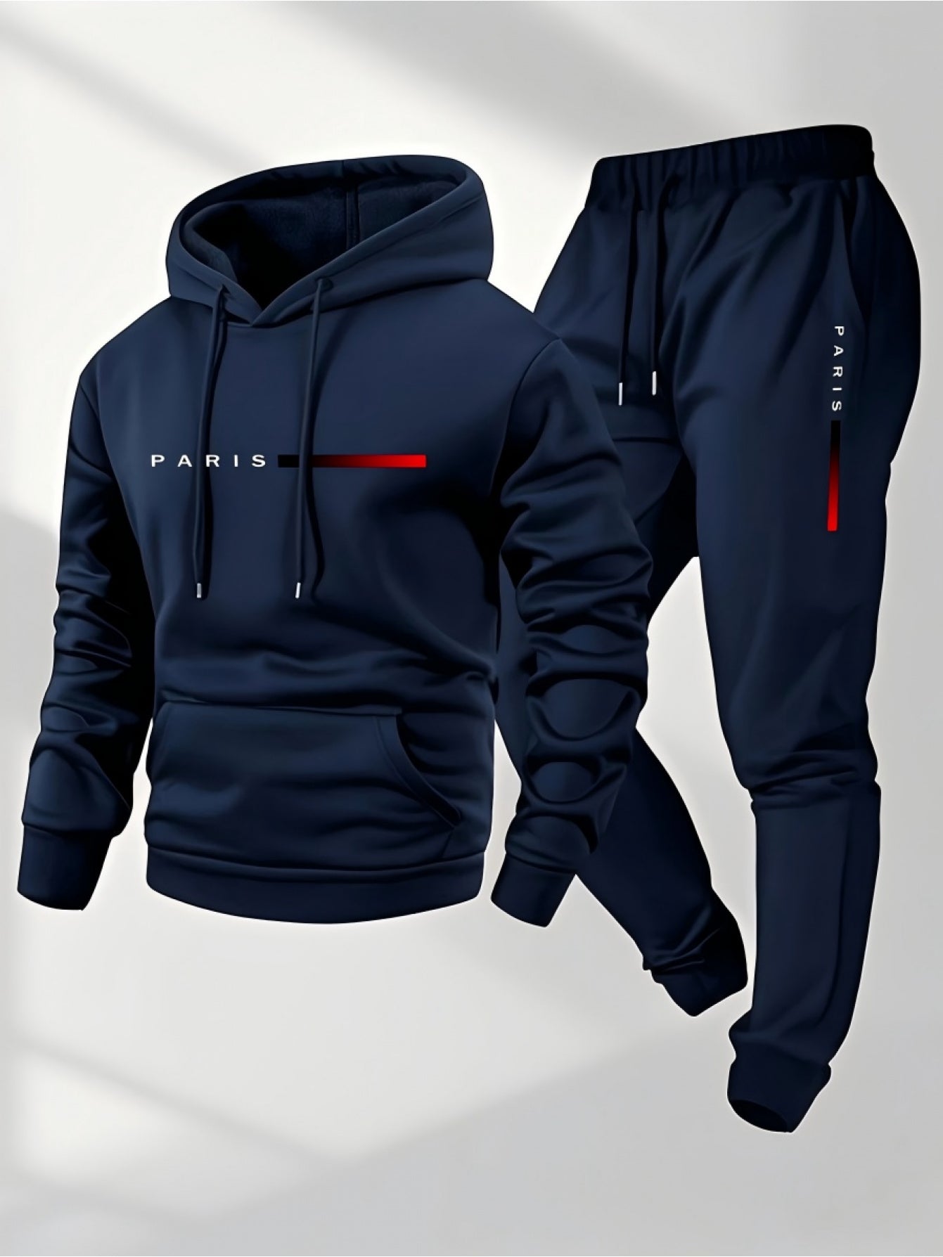 Men's Tracksuit Set - Graphic Print – 6-Color Selection – Blue option – view 6