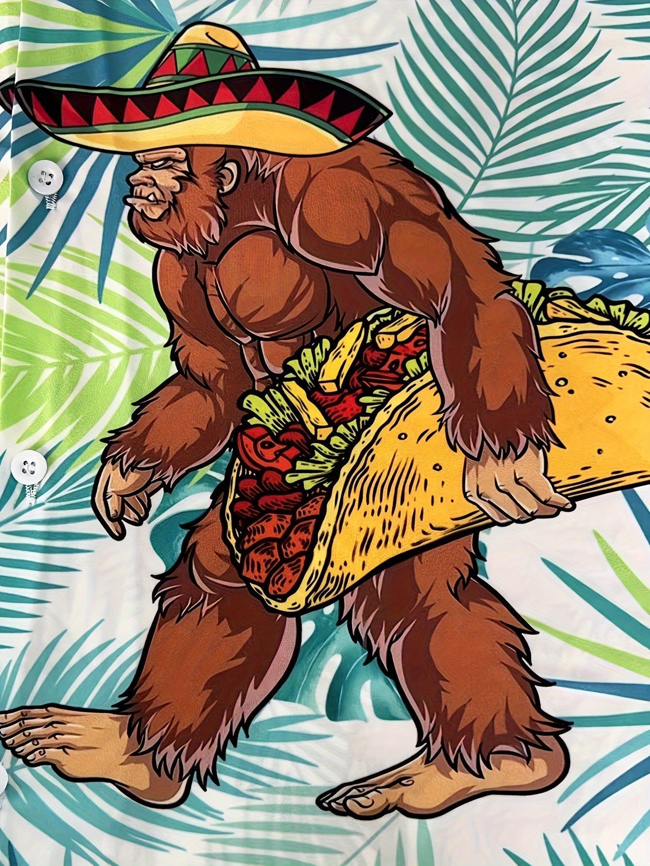 Men's Tropical Shirt – Hawaiian Short Sleeve Button Up – view 3