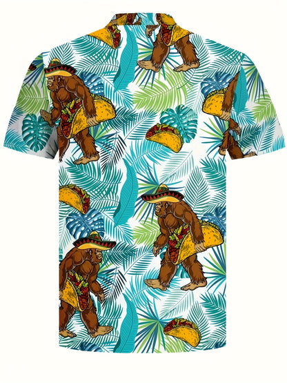 Men's Tropical Shirt – Hawaiian Short Sleeve Button Up – view 7