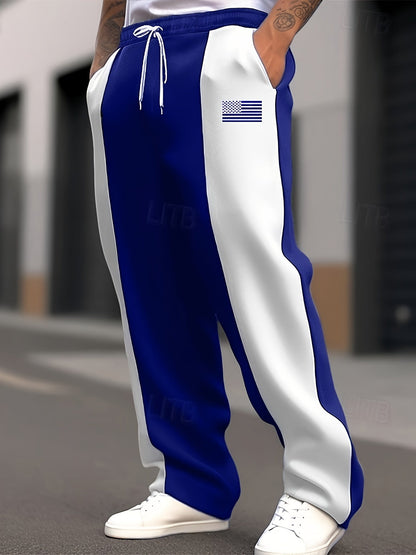 Men's Trousers – Men's Light Grey Polyester Printed Pants – view 3