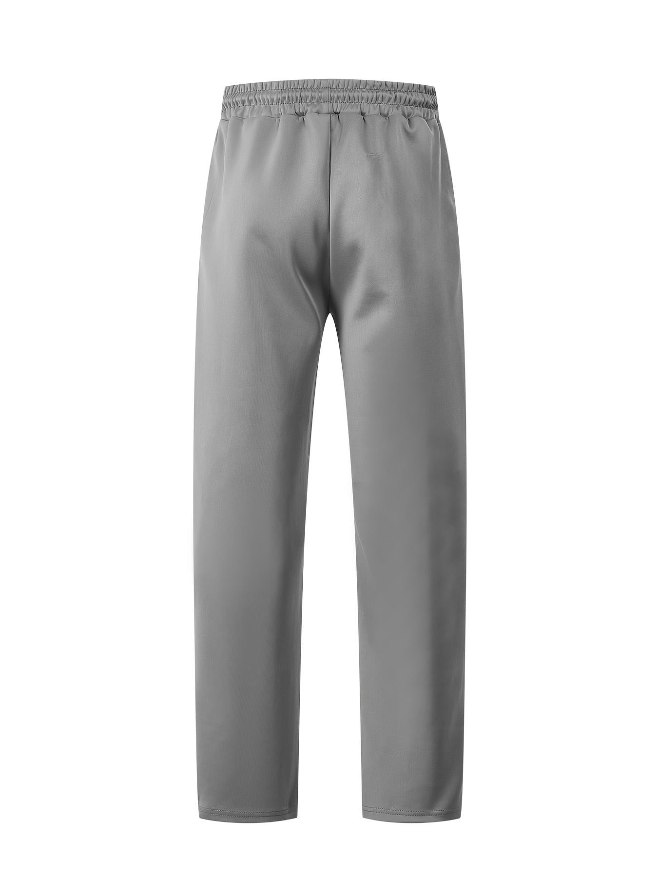 Men's Trousers – Men's Light Grey Polyester Printed Pants – view 4