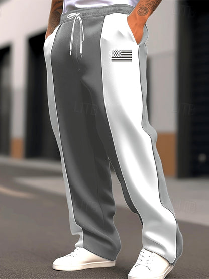 Men's Trousers – Men's Light Grey Polyester Printed Pants – view 7