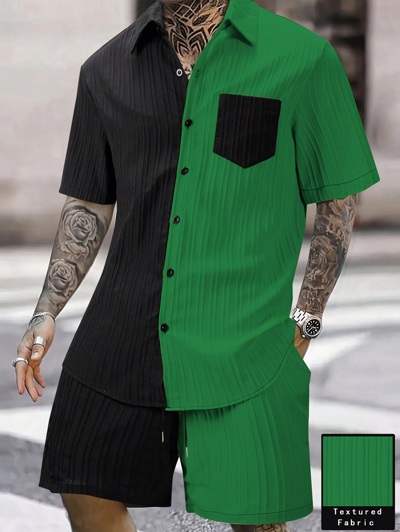Men's Two-Piece Outfit Set – 3-Color Selection detail view