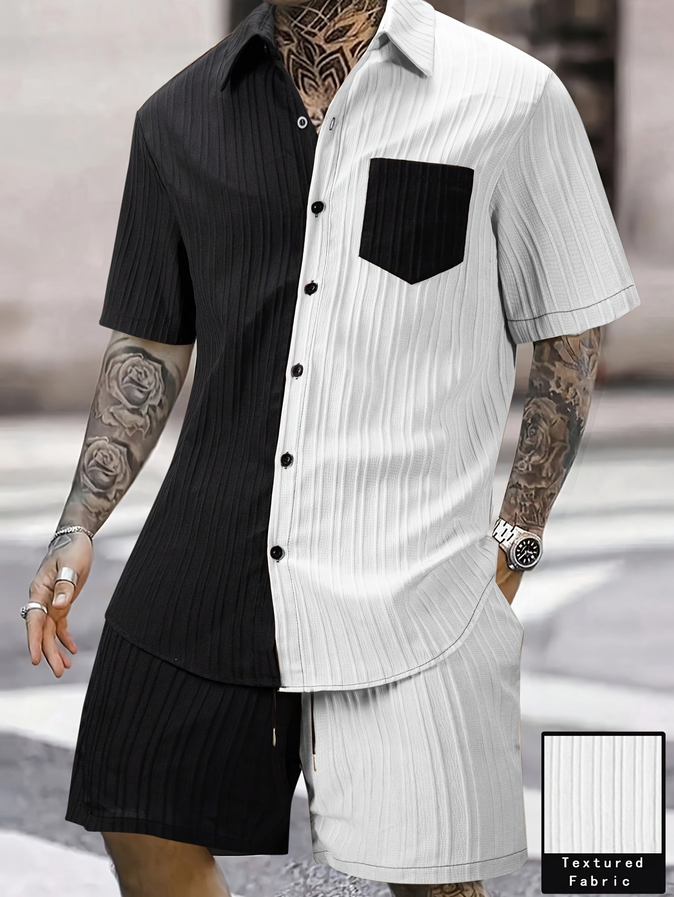 Men's Two-Piece Outfit Set – 3-Color Selection detail view