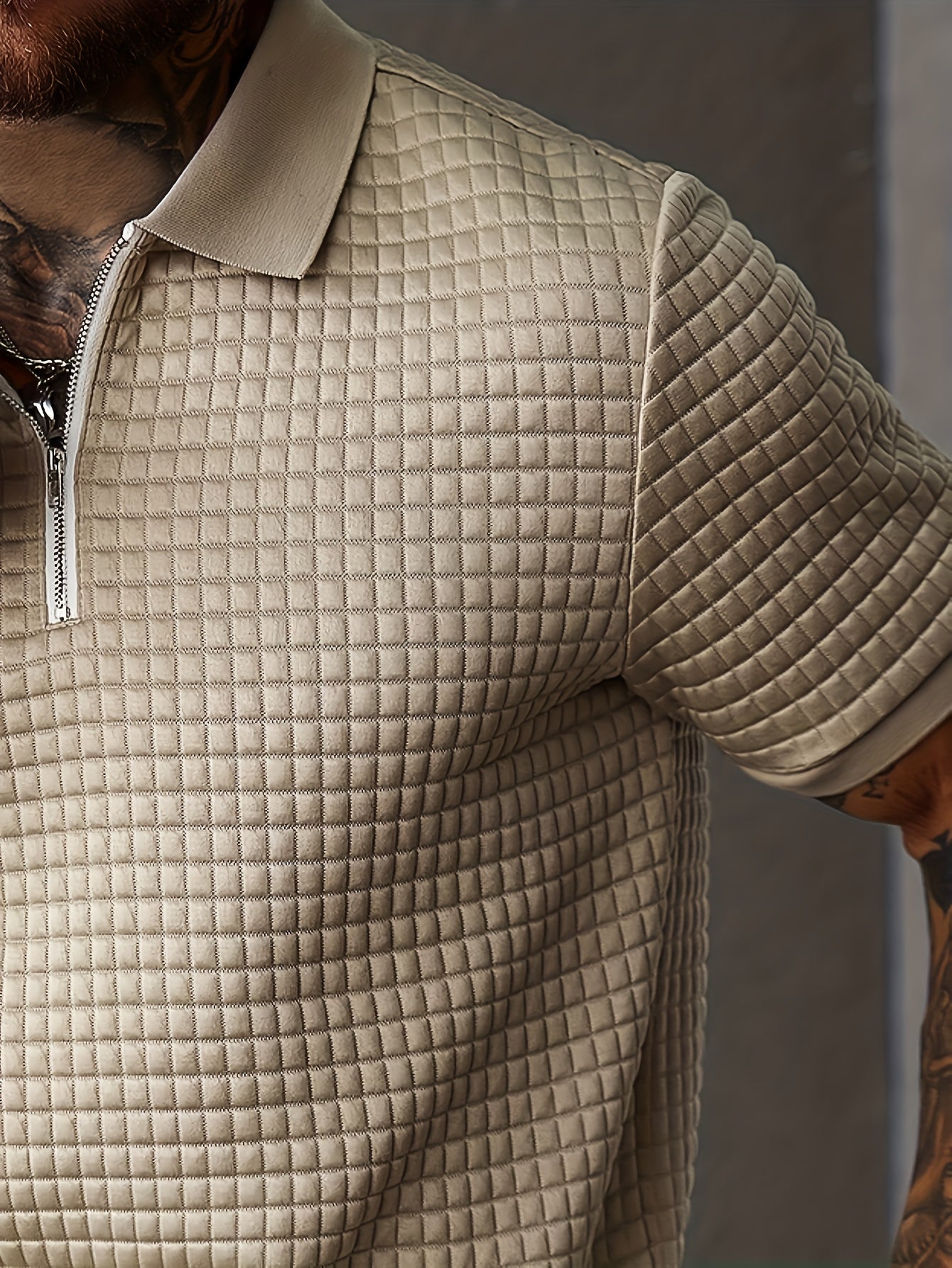 Men's Two-Piece Outfit Set – Khaki+ Khaki – Khaki option – view 13
