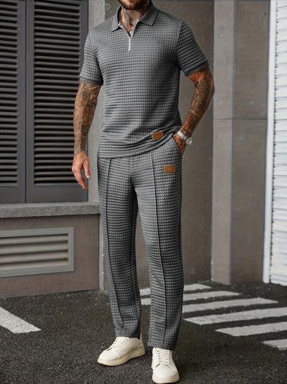 Men's Two-Piece Outfit Set – Khaki+ Khaki – Khaki option – view 14