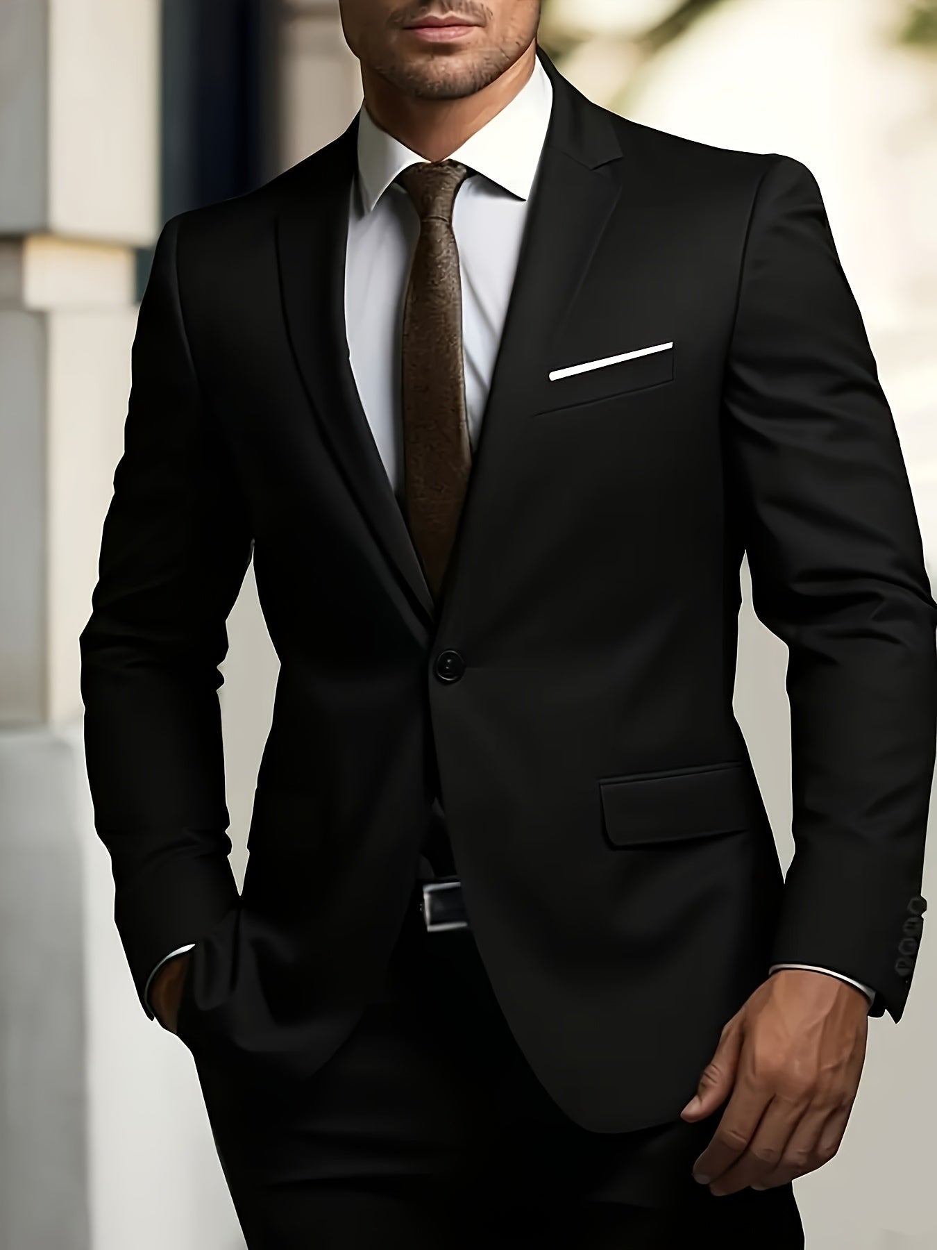 Men's Two-Piece Suit Set - Coordinated – view 10