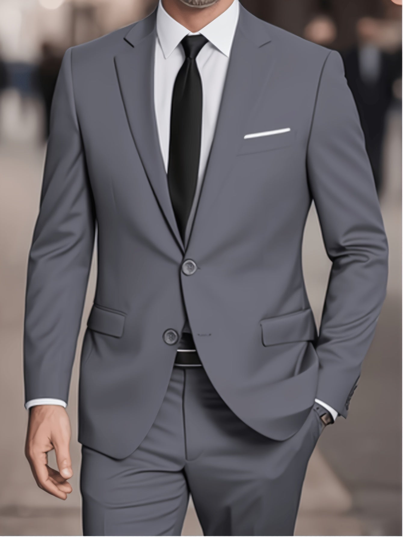 Men's Two-Piece Suit Set - Coordinated – view 12