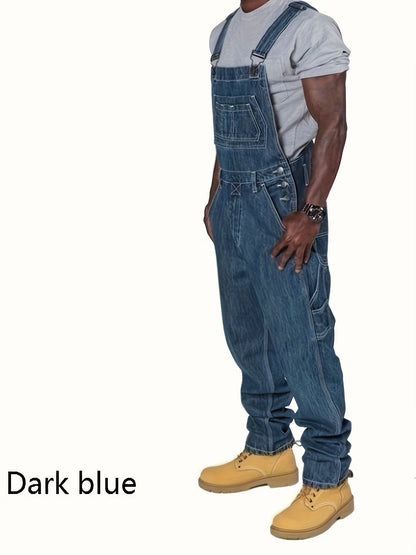 Men's Utility Jumpsuit - Multi-Pocket Denim – view 4