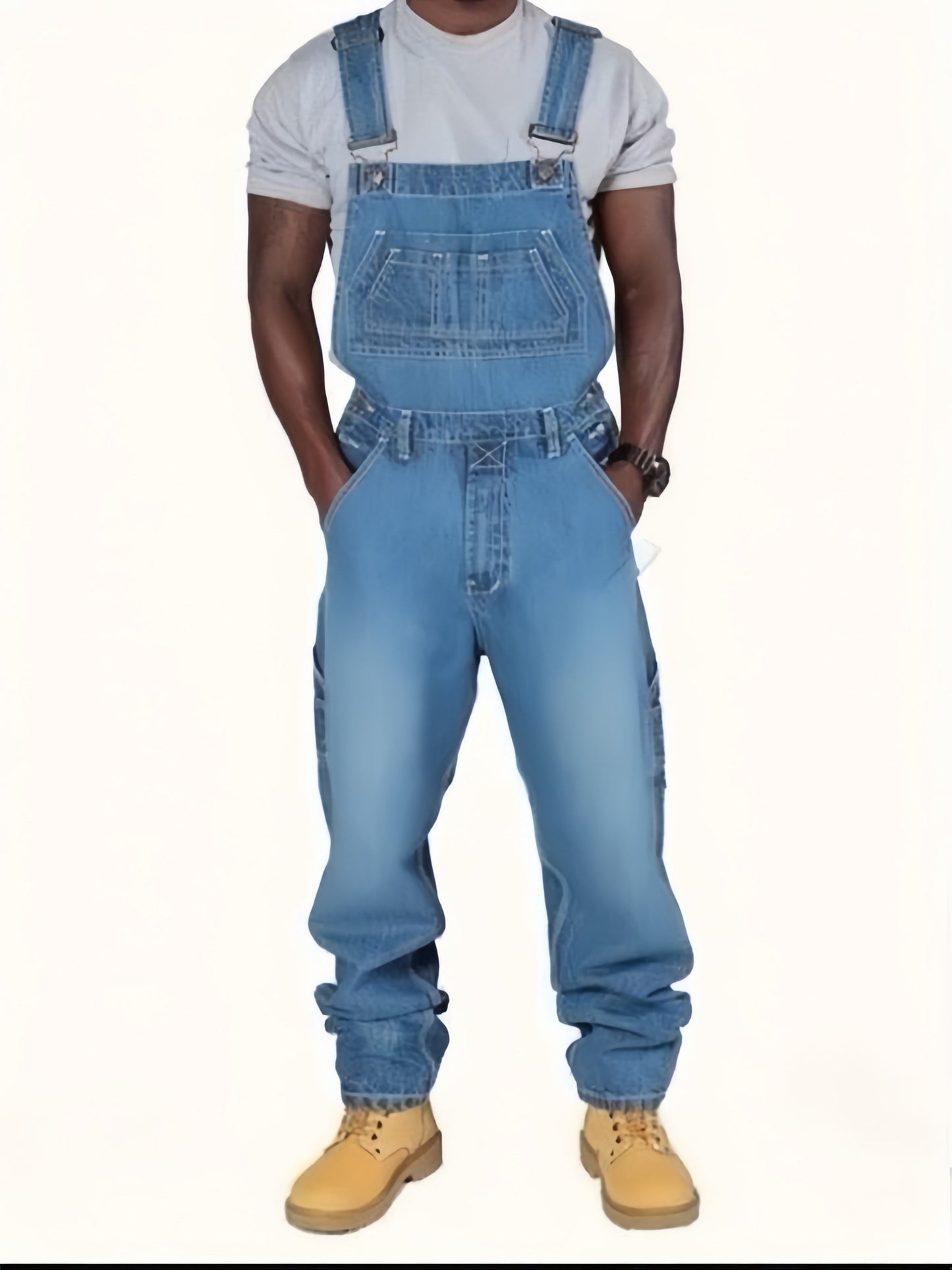Men's Utility Jumpsuit - Multi-Pocket Denim – view 5